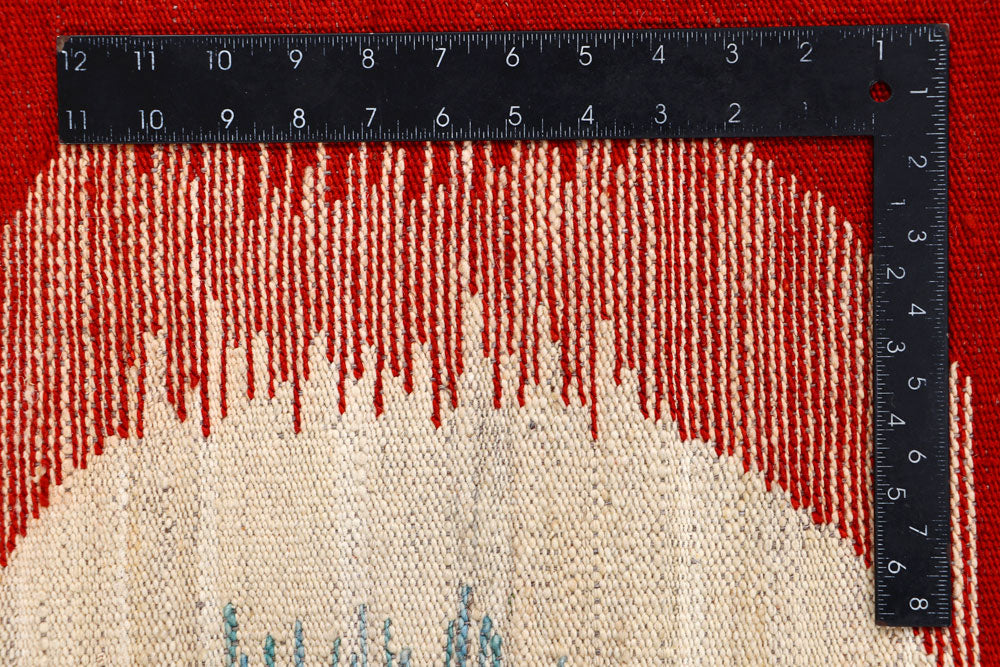 Red Kilim 8' 2 x 10' 1 - No. 66663 - ALRUG Rug Store