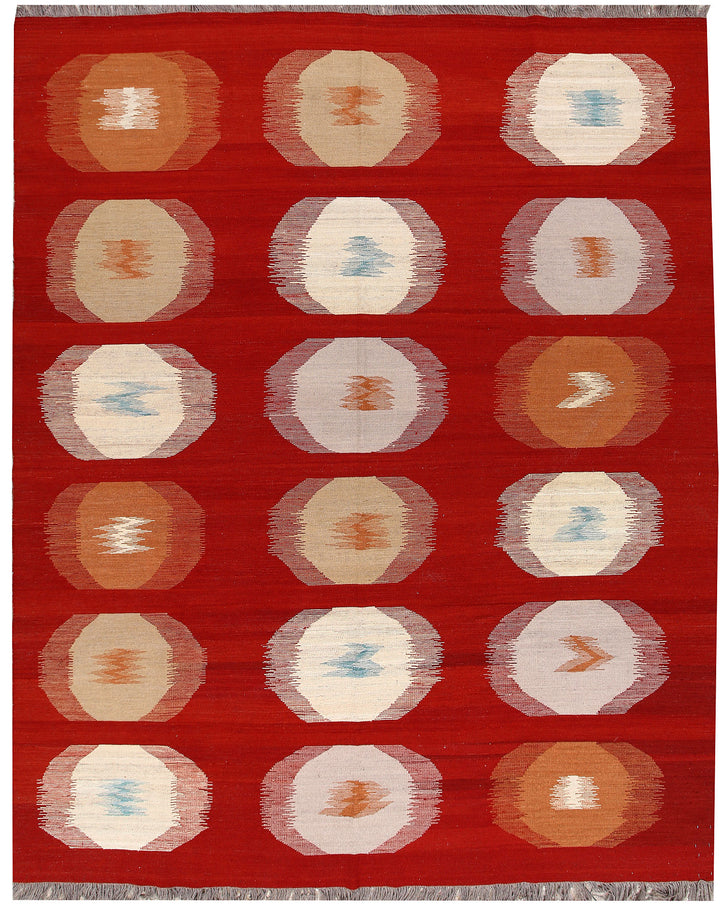 Red Kilim 8' 2 x 10' 1 - No. 66663 - ALRUG Rug Store