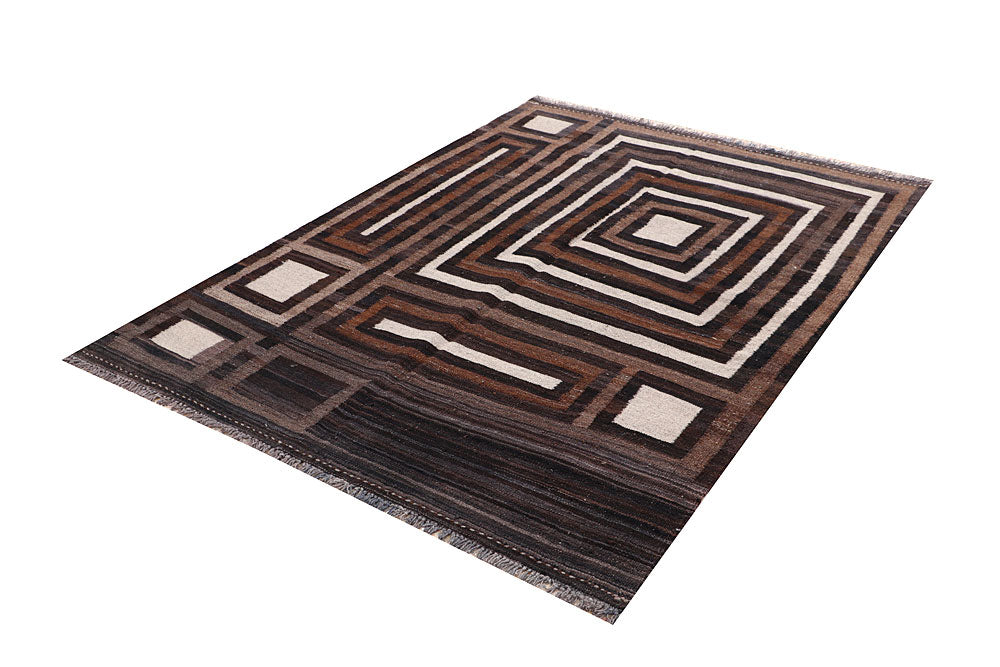 Multi Colored Kilim 4' 10 x 6' 5 - No. 66666 - ALRUG Rug Store