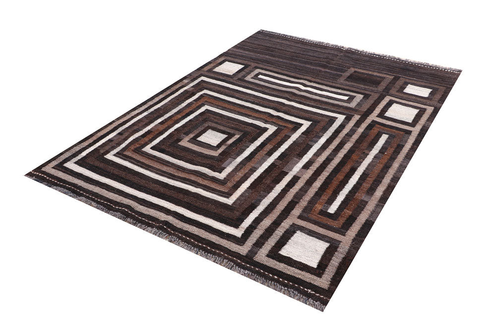 Multi Colored Kilim 4' 8 x 6' 6 - No. 66667 - ALRUG Rug Store