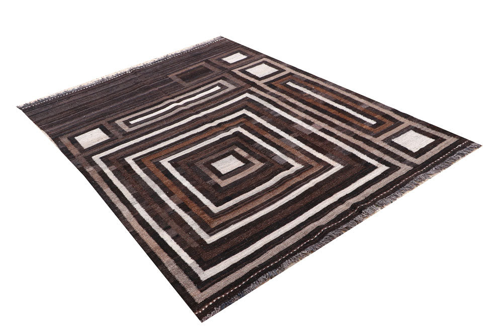 Multi Colored Kilim 4' 8 x 6' 6 - No. 66667 - ALRUG Rug Store