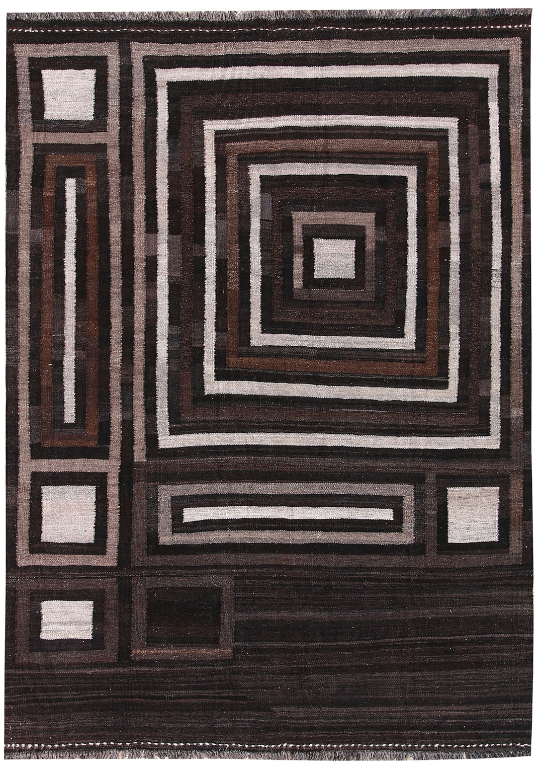 Multi Colored Kilim 4' 8 x 6' 6 - No. 66667 - ALRUG Rug Store