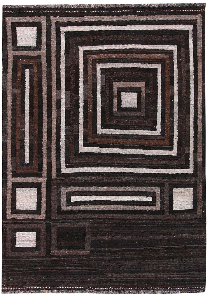 Multi Colored Kilim 4' 8 x 6' 6 - No. 66667 - ALRUG Rug Store