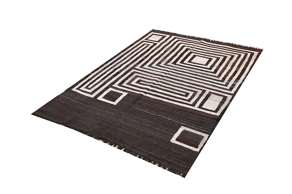 Multi Colored Kilim 4' 4 x 6' 2 - No. 66668 - ALRUG Rug Store