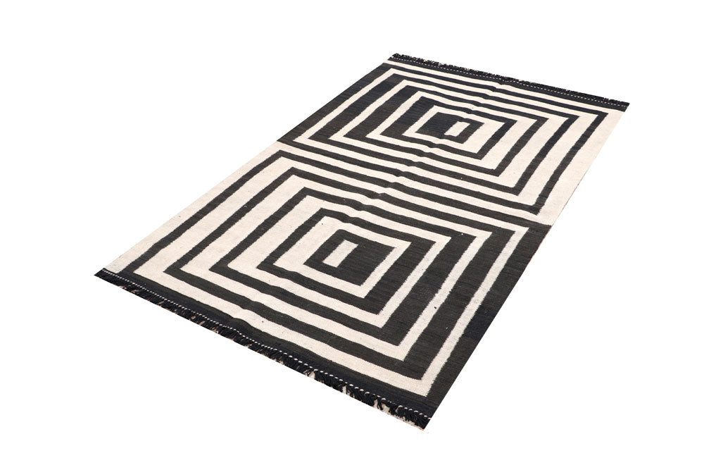 Multi Colored Kilim 3' 8 x 6' 1 - No. 66671 - ALRUG Rug Store