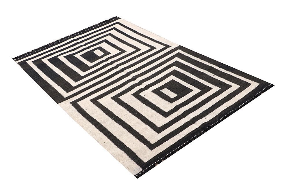 Multi Colored Kilim 3' 8 x 6' 1 - No. 66671 - ALRUG Rug Store