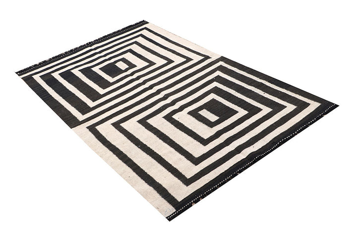 Multi Colored Kilim 3' 8 x 6' 1 - No. 66671 - ALRUG Rug Store