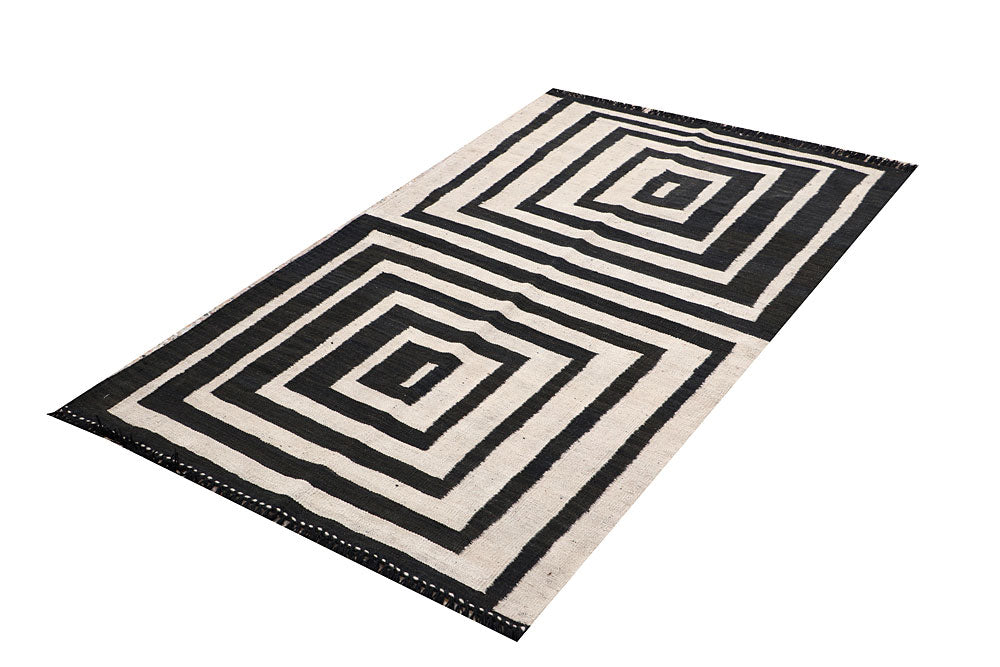 Multi Colored Kilim 3' 2 x 5' 3 - No. 66672 - ALRUG Rug Store