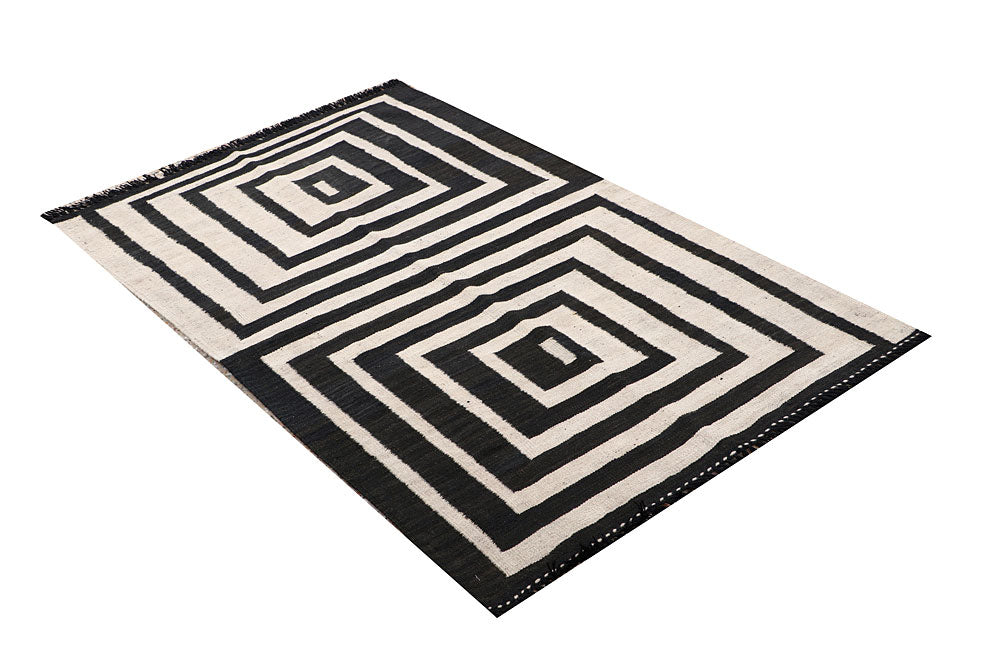 Multi Colored Kilim 3' 2 x 5' 3 - No. 66672 - ALRUG Rug Store