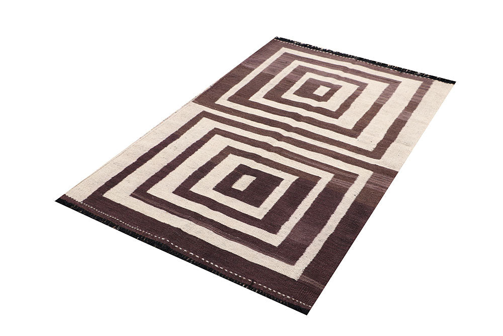 Multi Colored Kilim 3' 2 x 5' - No. 66673 - ALRUG Rug Store