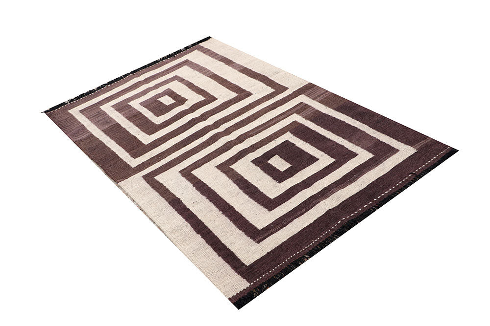 Multi Colored Kilim 3' 2 x 5' - No. 66673 - ALRUG Rug Store