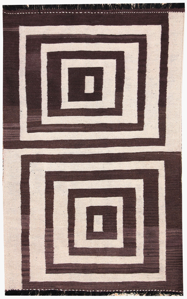 Multi Colored Kilim 3' 2 x 5' - No. 66673 - ALRUG Rug Store