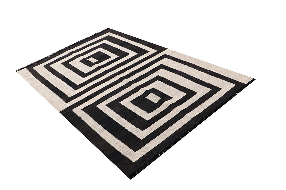 Multi Colored Kilim 4' x 6' 5 - No. 66674 - ALRUG Rug Store