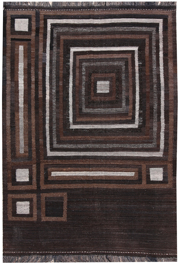 Multi Colored Kilim 4' 7 x 5' 11 - No. 66677 - ALRUG Rug Store