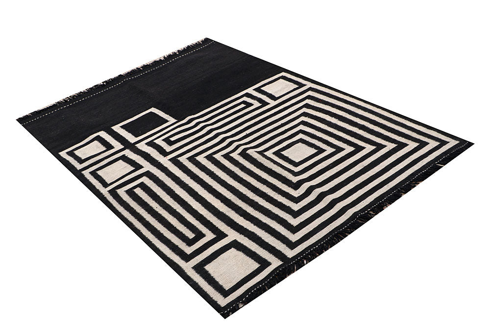 Multi Colored Kilim 4' x 5' 10 - No. 66679 - ALRUG Rug Store