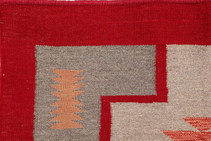 Multi Colored Kilim 3' 1 x 5' 1 - No. 66683 - ALRUG Rug Store