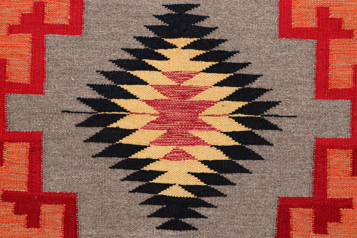 Multi Colored Kilim 3' 2 x 5' 2 - No. 66684 - ALRUG Rug Store