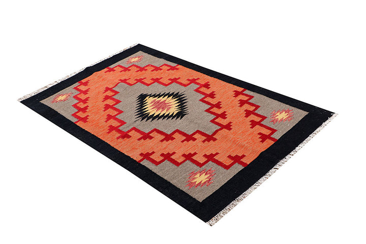 Multi Colored Kilim 3' 2 x 5' 2 - No. 66684 - ALRUG Rug Store