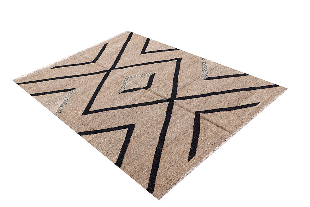 Multi Colored Kilim 4' 4 x 6' - No. 66686 - ALRUG Rug Store