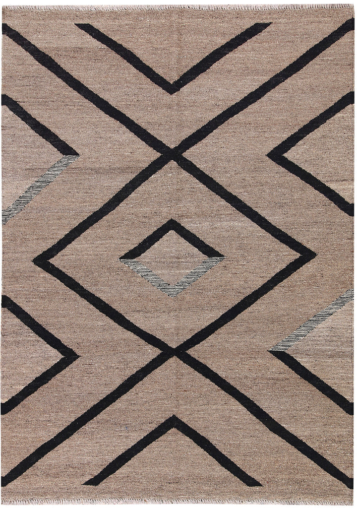 Multi Colored Kilim 4' 4 x 6' - No. 66686 - ALRUG Rug Store