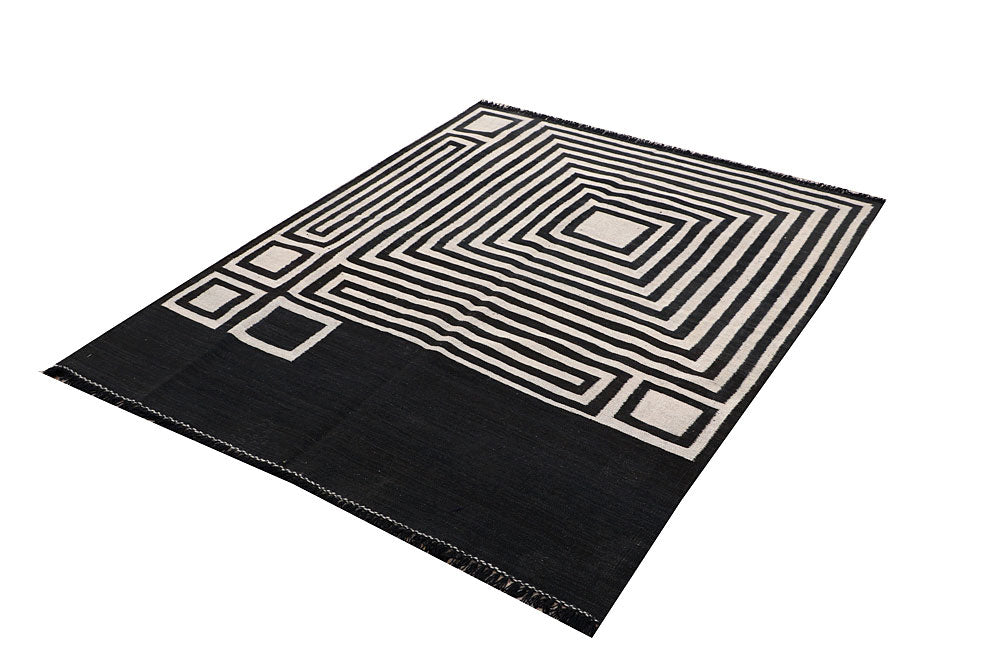 Multi Colored Kilim 4' 11 x 6' 5 - No. 66688 - ALRUG Rug Store