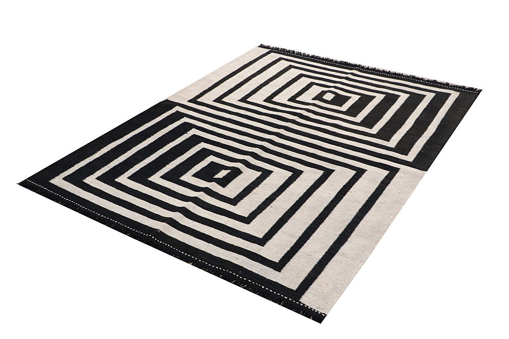 Multi Colored Kilim 4' 11 x 6' 6 - No. 66689 - ALRUG Rug Store