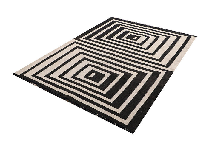 Multi Colored Kilim 5' x 6' 5 - No. 66692 - ALRUG Rug Store