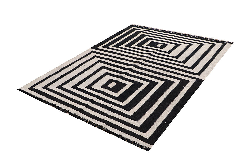 Multi Colored Kilim 4' 11 x 6' 7 - No. 66693 - ALRUG Rug Store