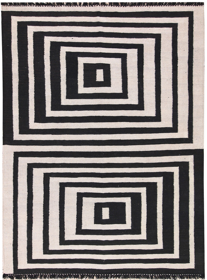 Multi Colored Kilim 4' 11 x 6' 7 - No. 66693 - ALRUG Rug Store