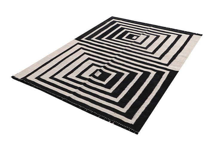 Multi Colored Kilim 4' 10 x 6' 4 - No. 66696 - ALRUG Rug Store