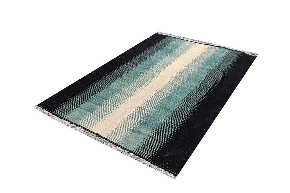 Multi Colored Kilim 4' 4 x 6' 2 - No. 66701 - ALRUG Rug Store