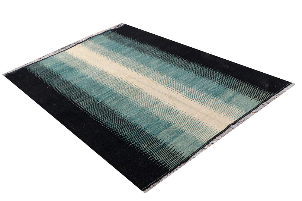 Multi Colored Kilim 4' 4 x 6' 2 - No. 66701 - ALRUG Rug Store