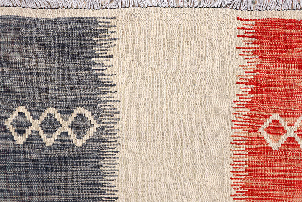 Multi Colored Kilim 4' 1 x 6' 5 - No. 66702 - ALRUG Rug Store