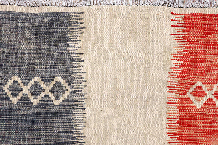 Multi Colored Kilim 4' 1 x 6' 5 - No. 66702 - ALRUG Rug Store