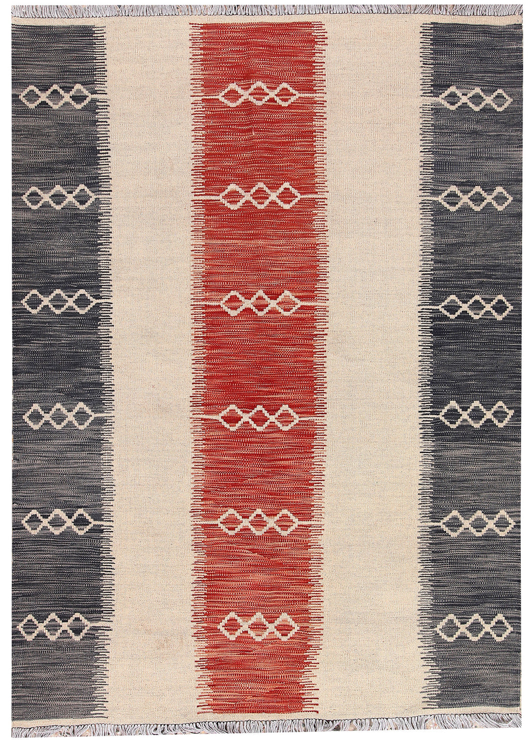 Multi Colored Kilim 4' 1 x 6' 5 - No. 66702 - ALRUG Rug Store