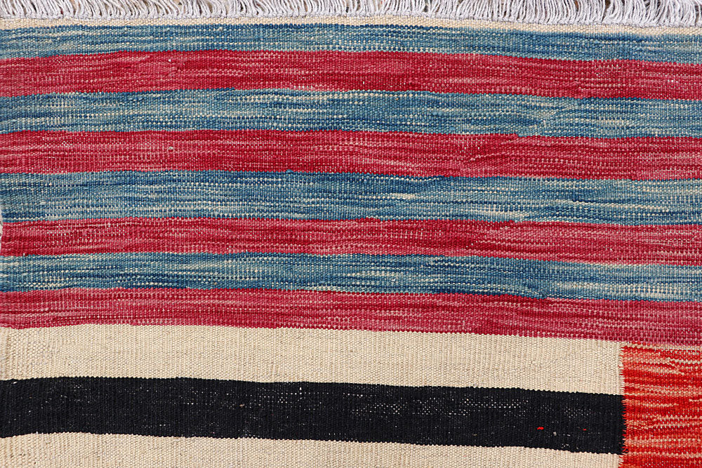 Multi Colored Kilim 4' 10 x 6' 5 - No. 66703 - ALRUG Rug Store