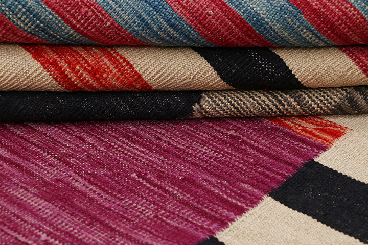 Multi Colored Kilim 4' 10 x 6' 5 - No. 66703 - ALRUG Rug Store