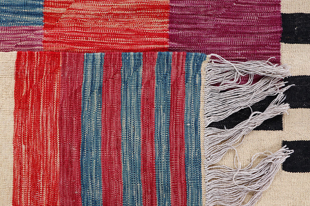 Multi Colored Kilim 4' 10 x 6' 5 - No. 66703 - ALRUG Rug Store