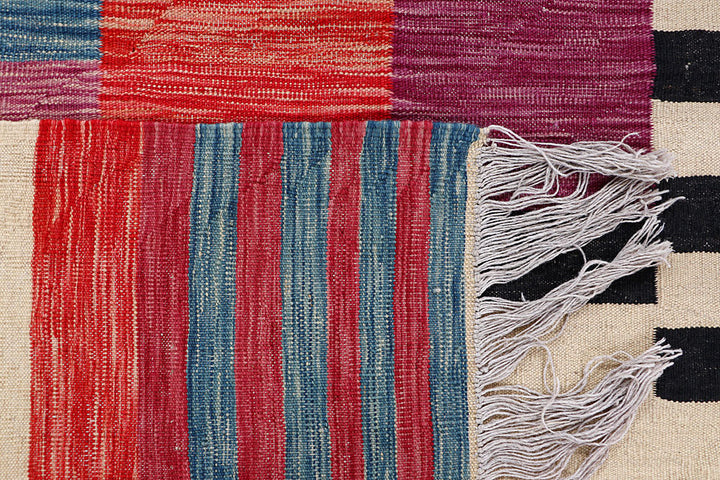 Multi Colored Kilim 4' 10 x 6' 5 - No. 66703 - ALRUG Rug Store