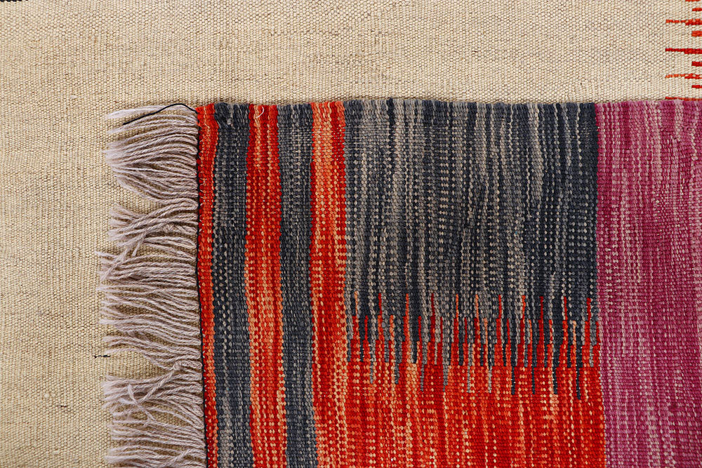 Multi Colored Kilim 4' 9 x 6' 6 - No. 66704 - ALRUG Rug Store