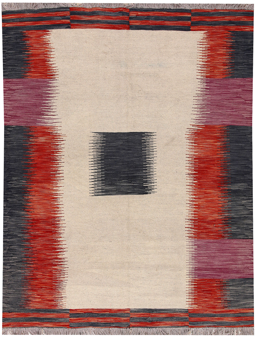 Multi Colored Kilim 4' 9 x 6' 6 - No. 66704 - ALRUG Rug Store