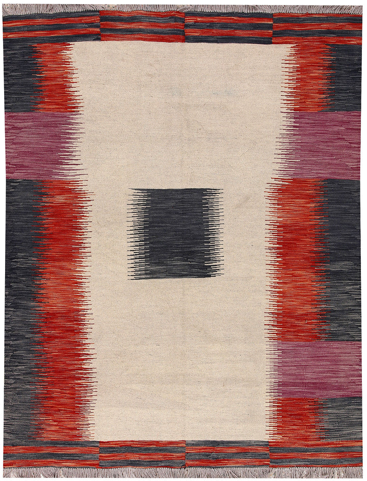 Multi Colored Kilim 4' 9 x 6' 6 - No. 66704 - ALRUG Rug Store