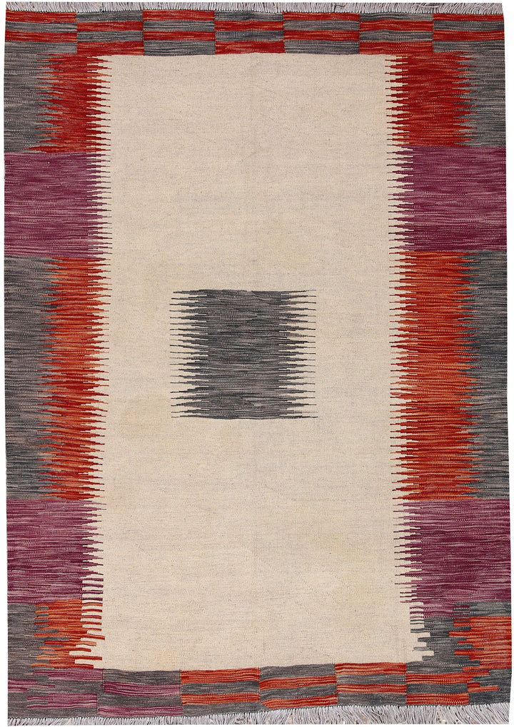 Multi Colored Kilim 4' 9 x 6' 8 - No. 66705 - ALRUG Rug Store