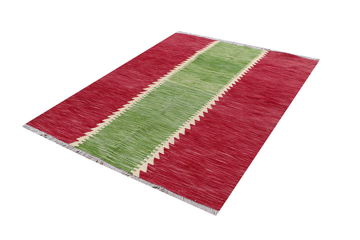 Multi Colored Kilim 5' 1 x 6' 6 - No. 66706 - ALRUG Rug Store