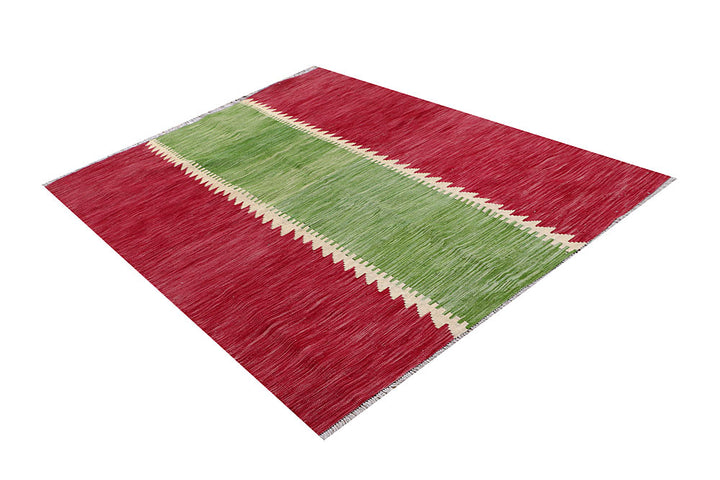 Multi Colored Kilim 5' 1 x 6' 6 - No. 66706 - ALRUG Rug Store
