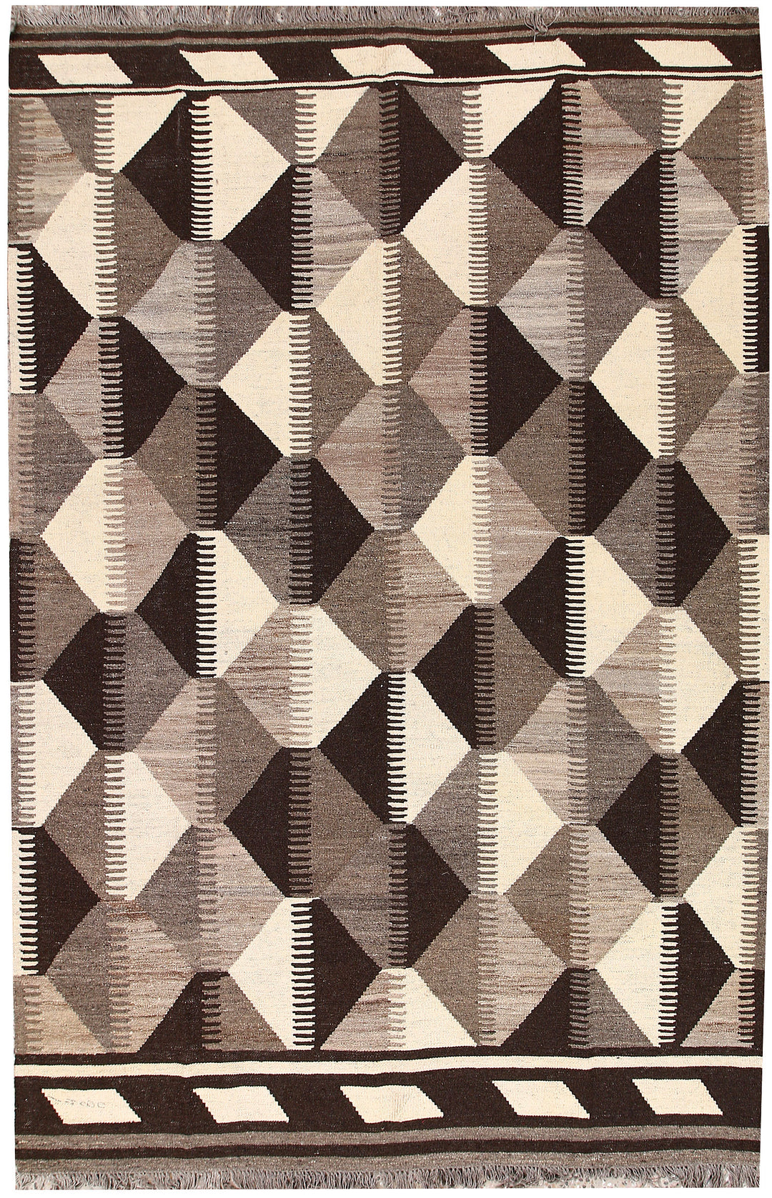 Multi Colored Kilim 5' 11 x 8' 11 - No. 66710 - ALRUG Rug Store