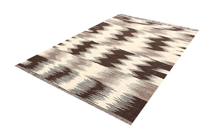 Multi Colored Kilim 5' 11 x 8' 9 - No. 66711 - ALRUG Rug Store