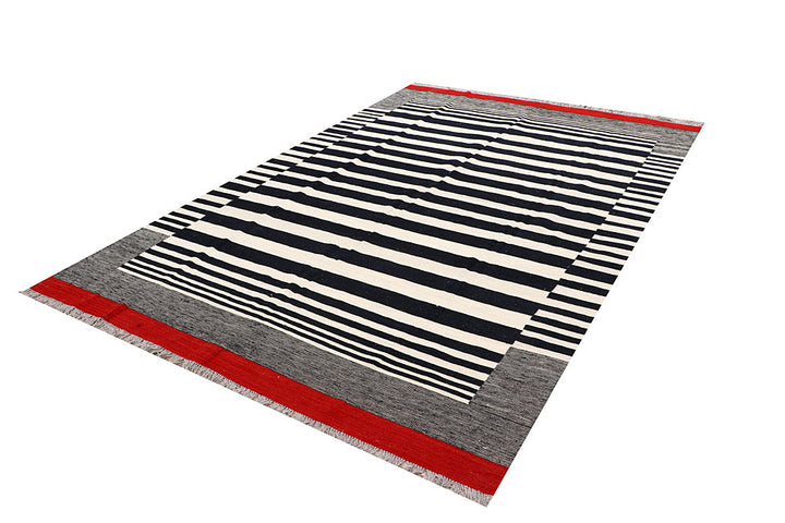 Multi Colored Kilim 6' 8 x 9' 10 - No. 66713 - ALRUG Rug Store