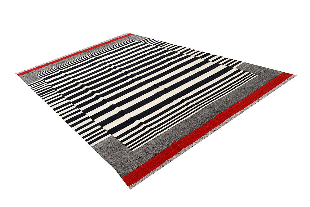 Multi Colored Kilim 6' 8 x 9' 10 - No. 66713 - ALRUG Rug Store