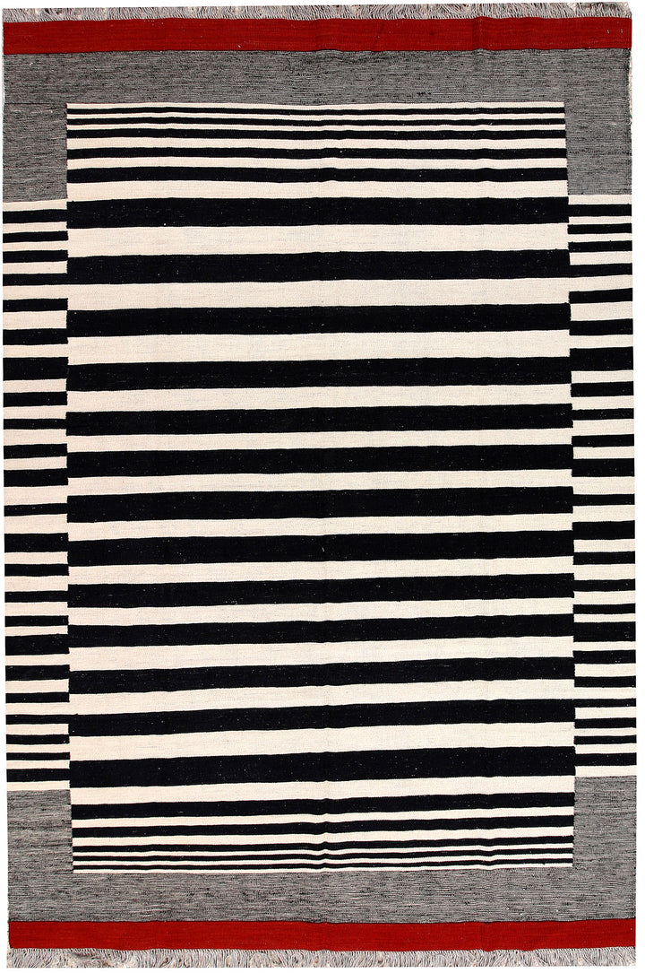 Multi Colored Kilim 6' 8 x 9' 10 - No. 66713 - ALRUG Rug Store